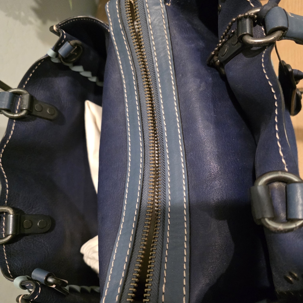 1941 COACH ROGUE 36 BLUE SUEDE CUSTOM WITH WHIPSTICH AND RIVETS, VGC - Picture 11 of 14